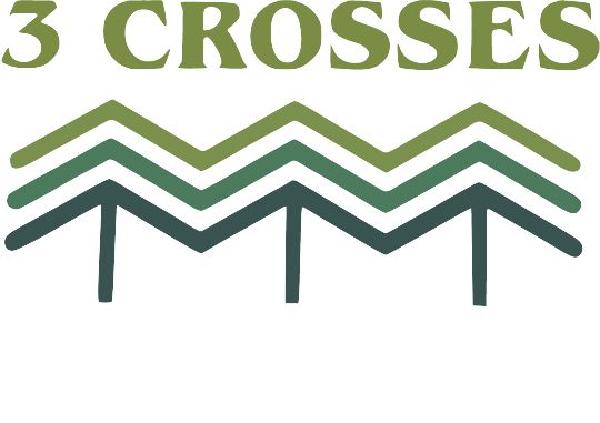 3 Crosses Logo with Tagline